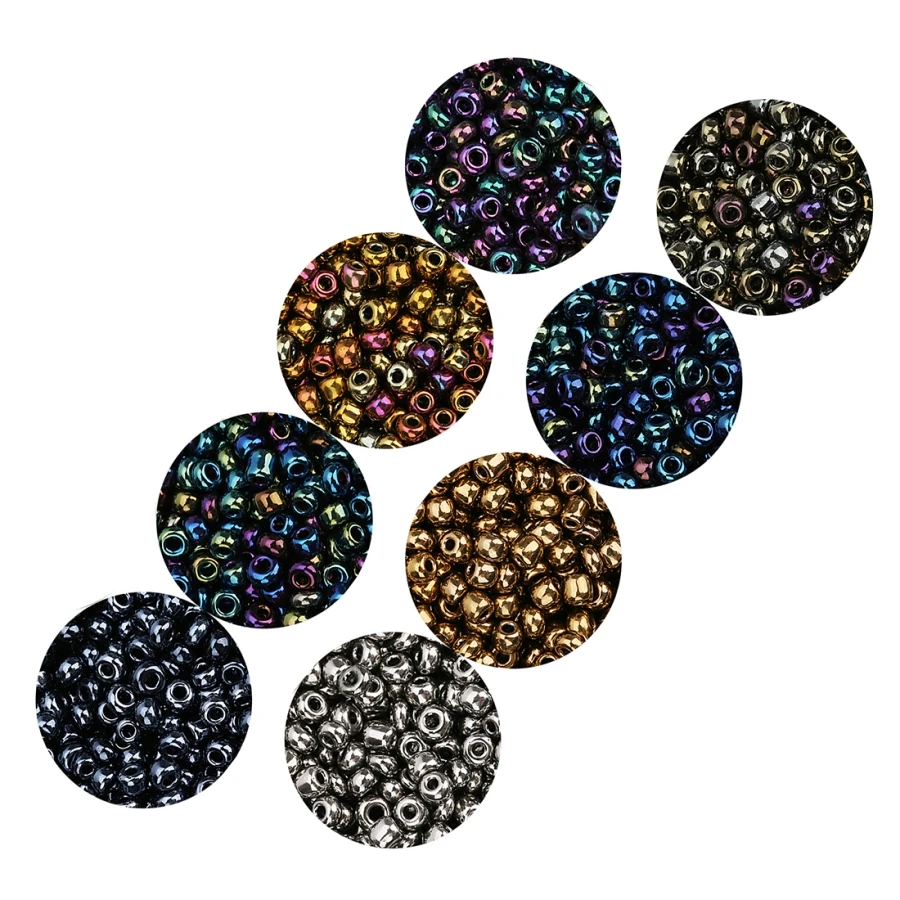 SAUVOO 2800pcs/lot Glass Seed Beads 1mm Spacers Bulk Handmade Black Colored Bead for DIY Necklace Jewelry Findings | Украшения и