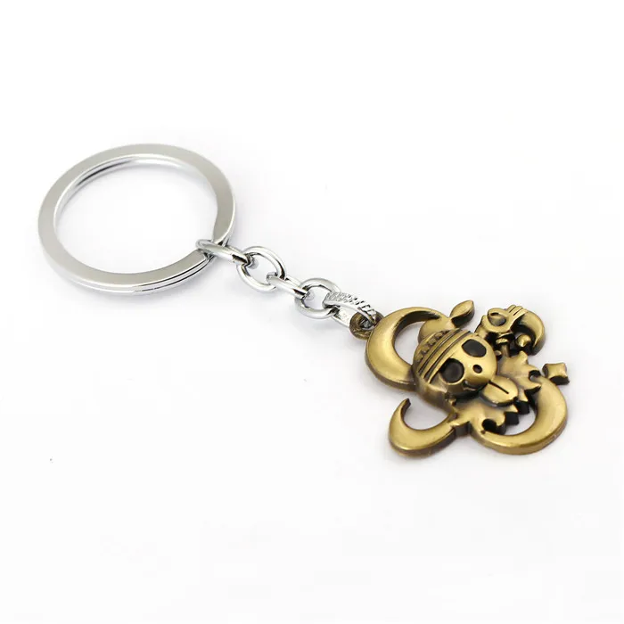 MS Jewelry аниме одна деталь брелок автомобиль Шарм Луффи Зоро Санджи нами держатель для ключей брелок-подвеска - Цвет: Bronze