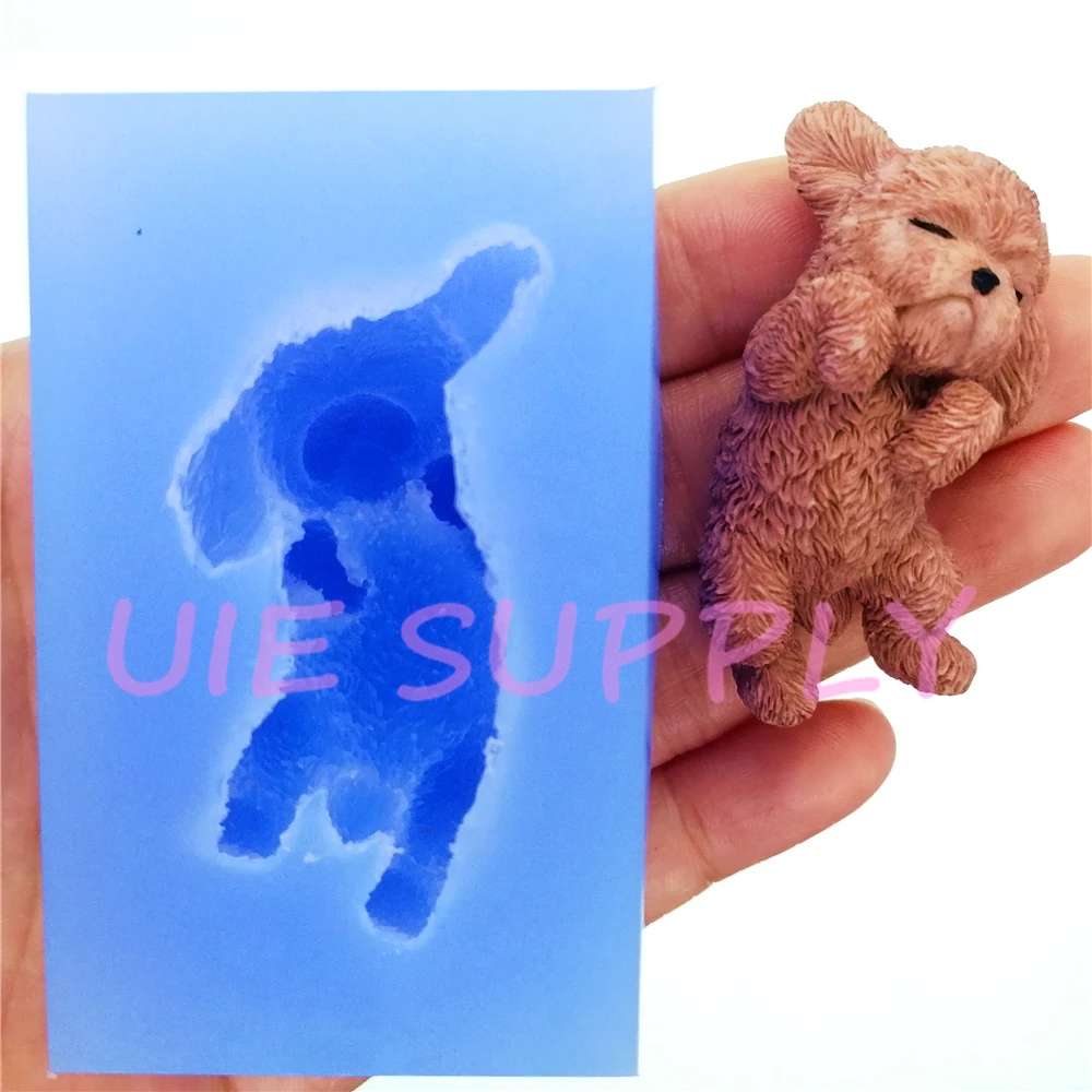 DYL804U 3D Спящая собака силиконовая форма Kawaii собака помадка украшение торта конфеты шоколадная Смола художественное украшение Мыло 37 мм x 17 мм