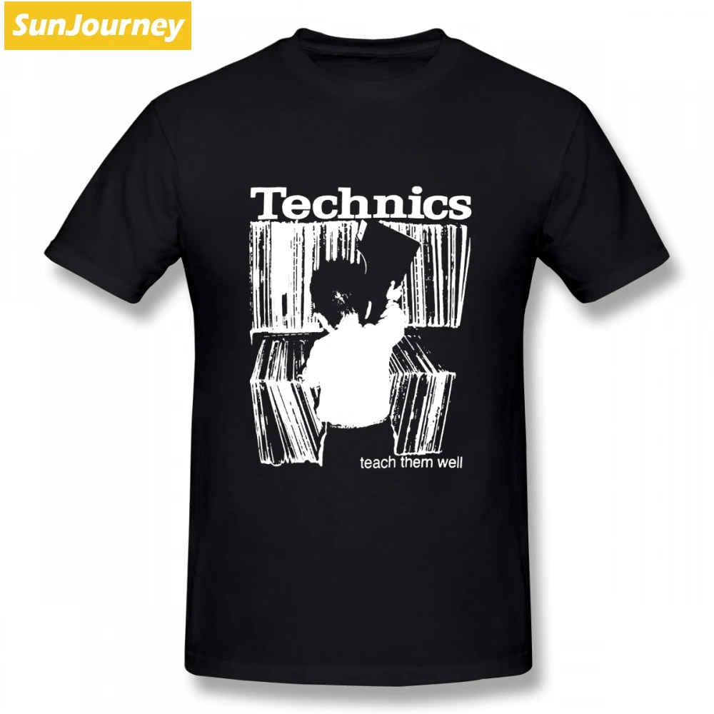 Technics Acid Techno Футболка Camiseta Футболка мужская хлопок 3XL с коротким рукавом мужские рубашки - Цвет: Черный