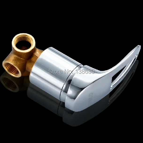 Бесплатная доставка опалить рычаг душ Латунь хром воды для душа В стены комплект