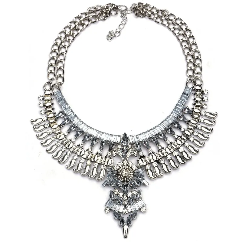 ZA Мода Custume крылья белый сплав металла заявление Макси Collier Femme кулон чокер