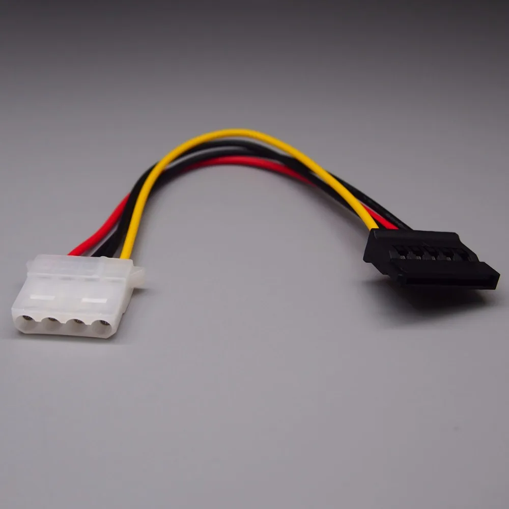 100 шт. большой 4P гнездовой к SATA кабель питания 4Pin 15PIN IDE жесткого диска Женский