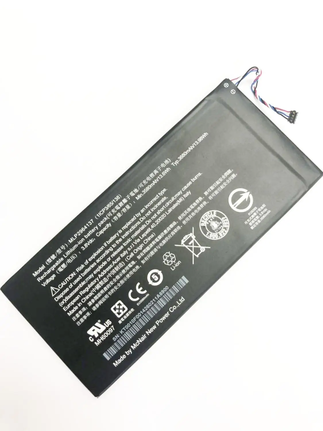 GeLar 3580mAh MLP2964137 батарея для Acer lconia One 7 B1 730 730HD A1402 3165142P|Аккумуляторы мобильных