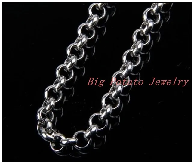 5/6/9mm New Charming 316L Stainless Steel Silver Color Rolo Chain Mens Womens Necklace Fashion Jewelry Never Fade | Украшения и