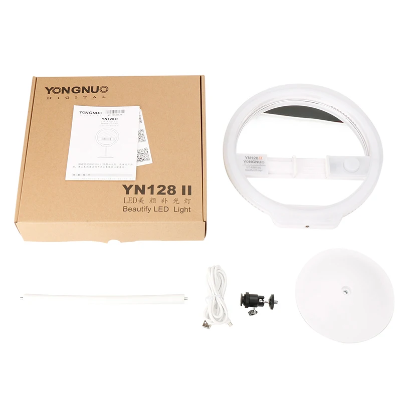 YONGNUO YN128 II фотографии СВЕТОДИОДНЫЙ Кольцо света с зеркалом для макияжа биколор