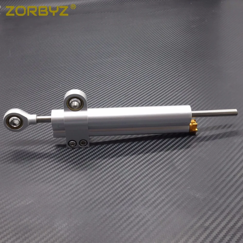 ZORBYZ Серебристый Регулируемый стабилизатор рулевого демпфера для мотоцикла CNC