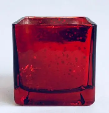 NEW! 6*6*6CM Xmas Glass Mercury Square Candle holder Green/Red color | Дом и сад