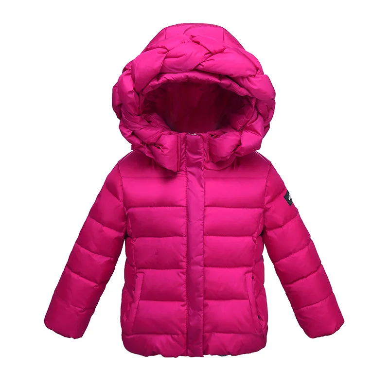 От 2 до 8 лет зимняя куртка для девочек Пальто будущих мам с капюшоном на утином