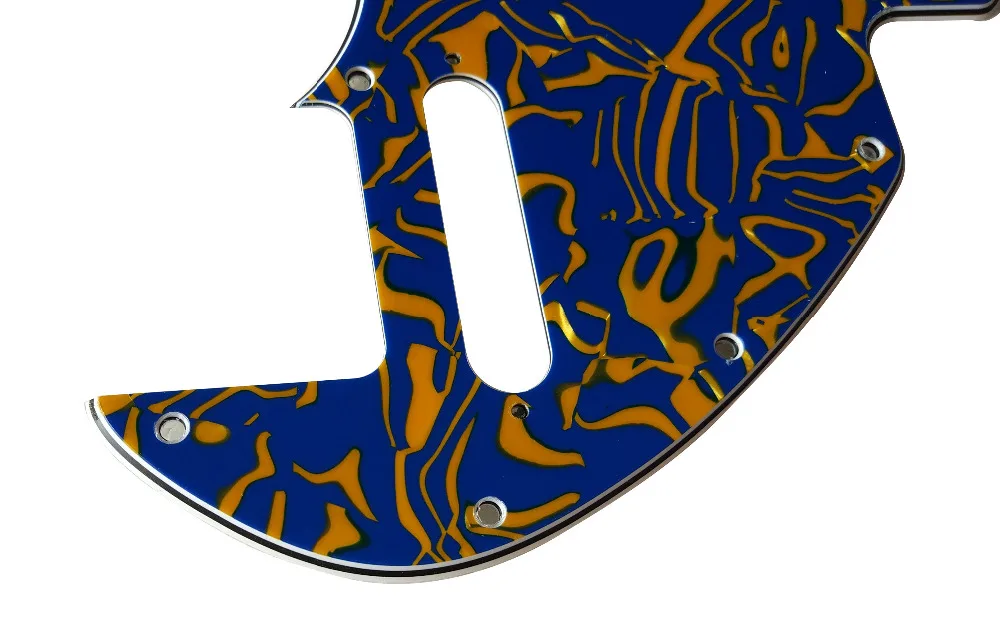 Pleroo Custom Guitar pickgaurd для Tele 69 Thinline гитарная Накладка защиты от царапин 4 слойная синяя