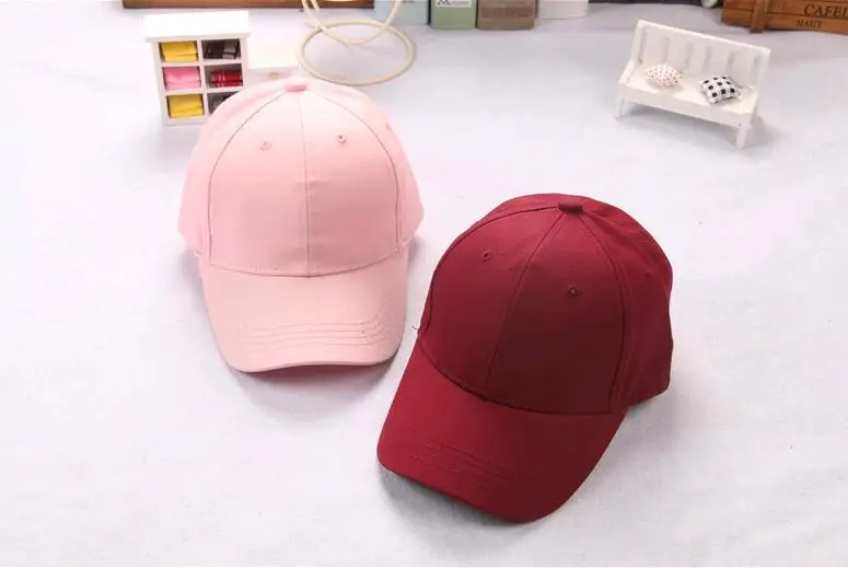 2018 хлопковые детские бейсболки одноцветные в стиле хип-хоп летние