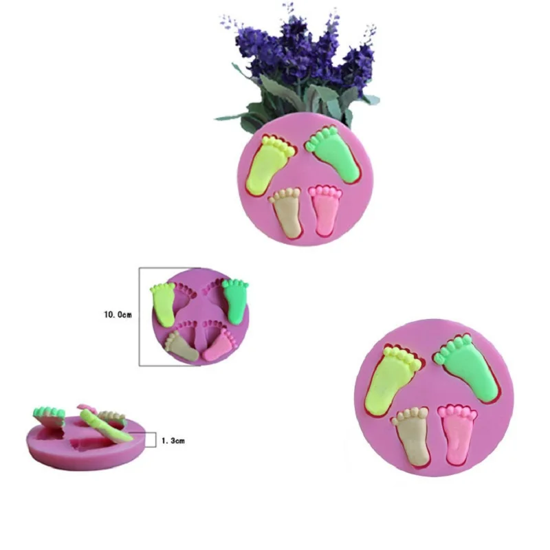 1PCS Beautiful Baby foot shape Silicone 3D Mold Cake Decorating fondant soap mold silicone baking forms kitchen accessories | Дом и сад