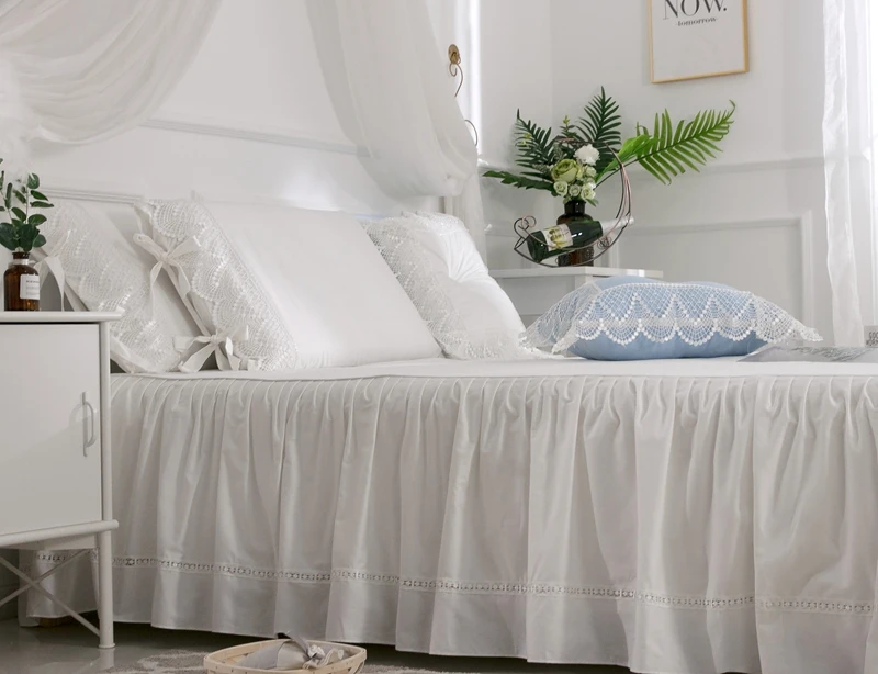 Белое Кружевное Свадебное роскошное постельное белье принцессы Королевский