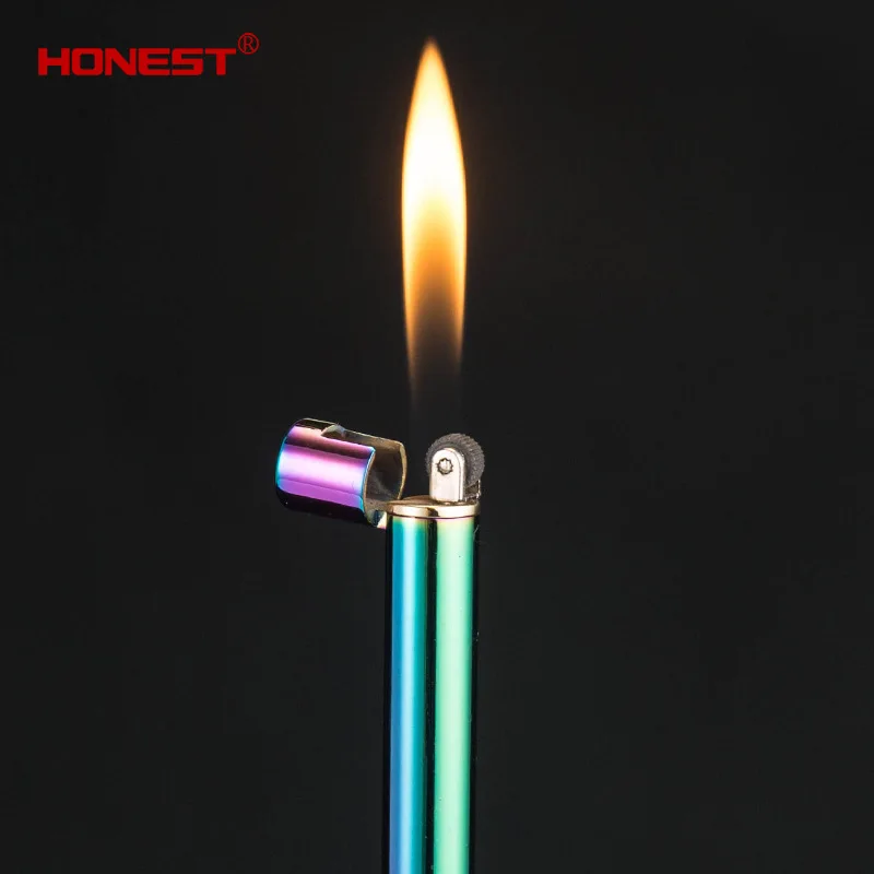 Тонкие многоразовые газовые зажигалки Honest Mini для мужчин и женщин креативная