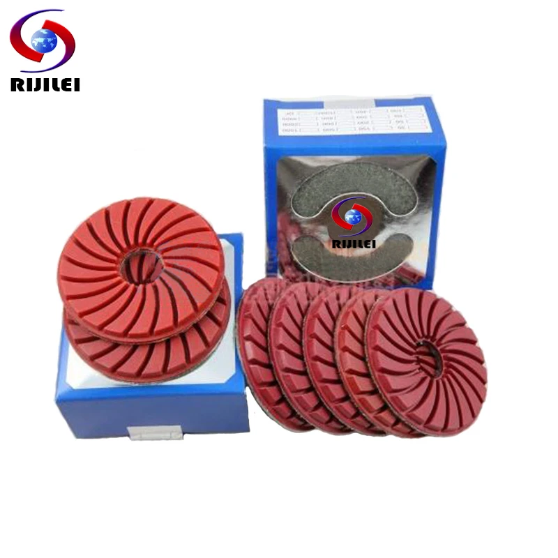 RIJILEI 6 шт./компл. 3 дюймов смол абразивный пол обновления алмаз полирующие коврики