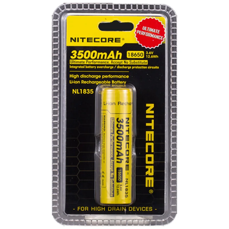 NITECORE Новый I2 зарядное устройство + 18650 3500 мАч NL1835 аккумуляторная литий ионная