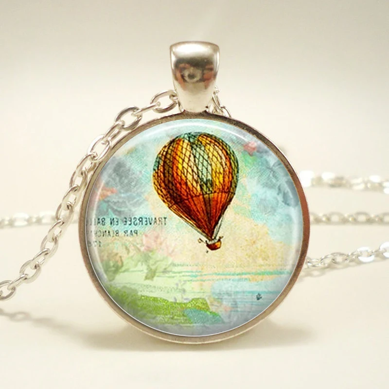 Винтажные Ювелирные изделия в стиле стимпанк ожерелье со стеклянной подвеской с