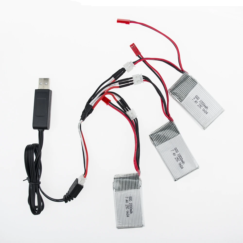 USB зарядное устройство с европейской вилкой кабель 1to3 7 4 В 1000 мАч 25C WLtoys V912 V915