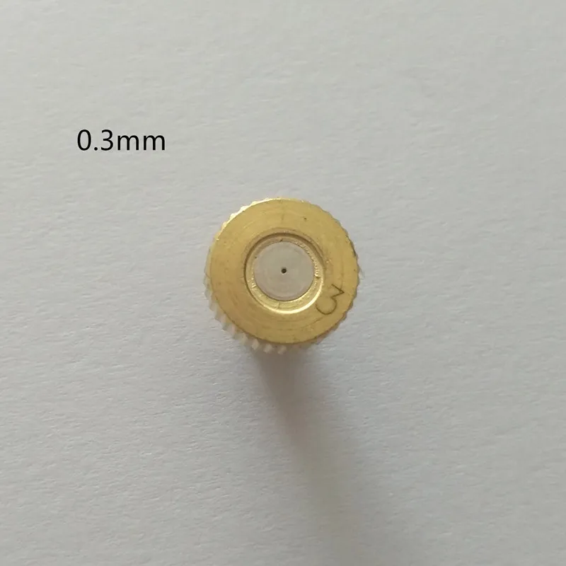 0.3mm Резьбовая латунная насадка тумана для запотевания тумана распылительная спринклерная головка 0,1 мм-0,6 мм - Цвет: 0.3mm