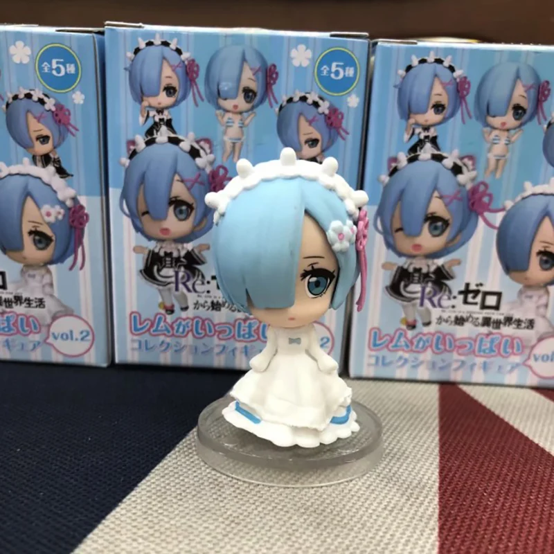 5 шт./компл. Re:Zero Life in a другой мир Rem Mini Kawaii ПВХ Аниме фигурки REM игрушки см|Игровые и