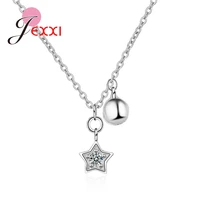 new summer elegant glittering small starbeads design 925 sterling silver necklace for women party accessories gift