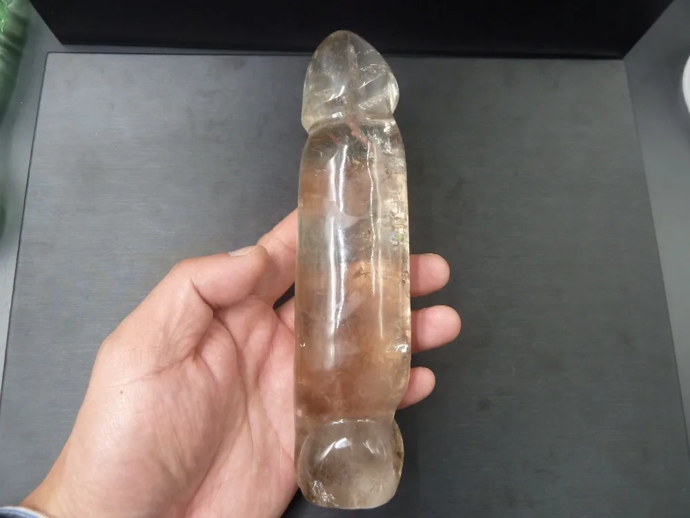 1.2LB натуральный кварцевый кристалл резной мощный член/пенис поклонение T1217 | Дом и