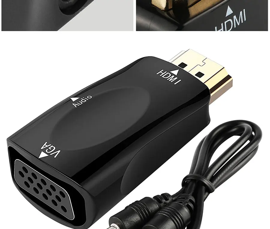 Urgrico адаптер hdmi-vga штекер в Famale конвертер HDMI VGA адаптер 1080 P аудио кабель для ПК ноутбука ТВ коробка дисплей проектор