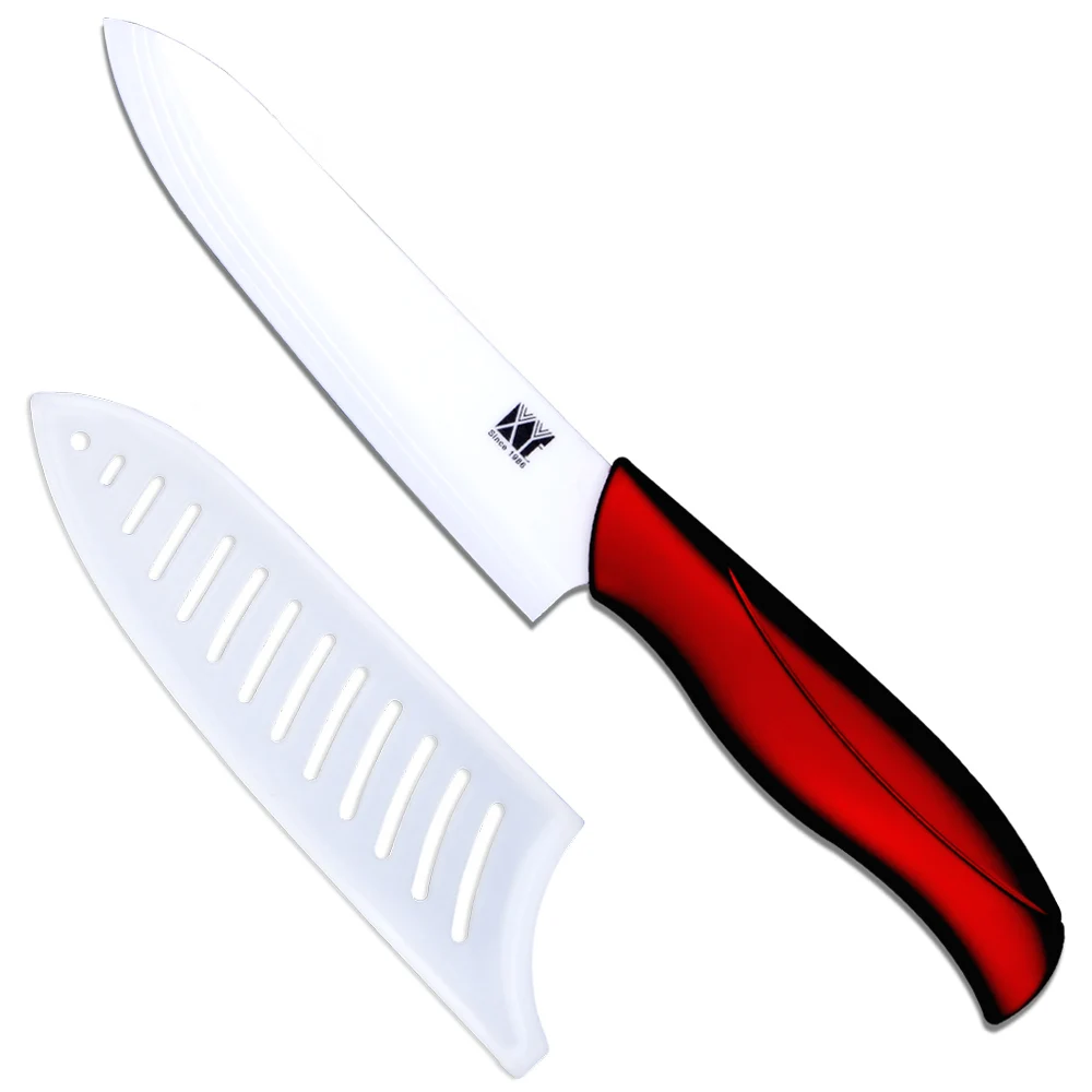 6 дюймов шеф-повар Керамический нож sharp кухонный нож прекрасного качества красной ручкой белый лезвие керамический нож для приготовления пищи лучшие кухонные принадлежности