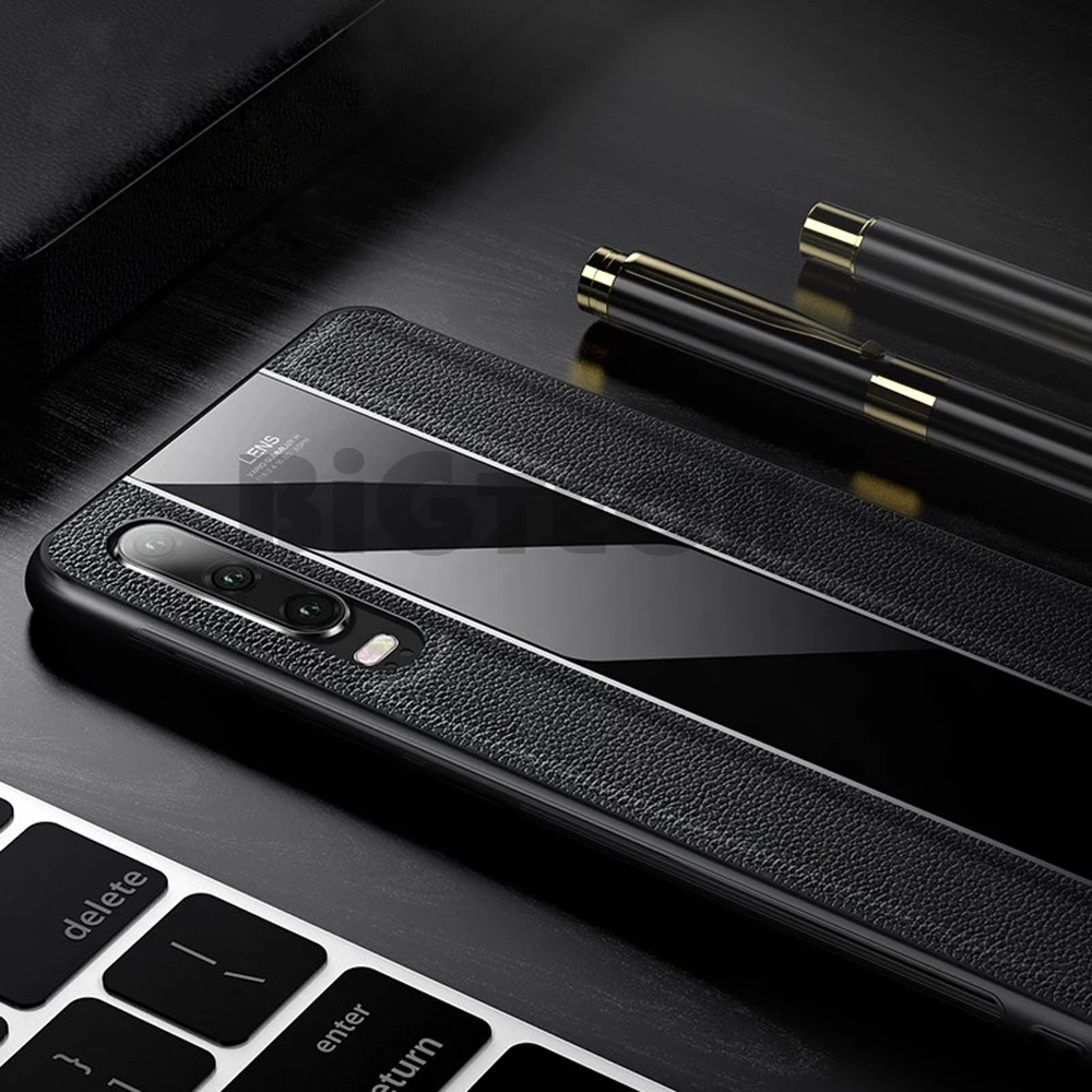 For Huawei P30 Pro Case Porsche Style Luxury Leather Cover for P20 Lite P Smart 2019 Soft Protective Cases |