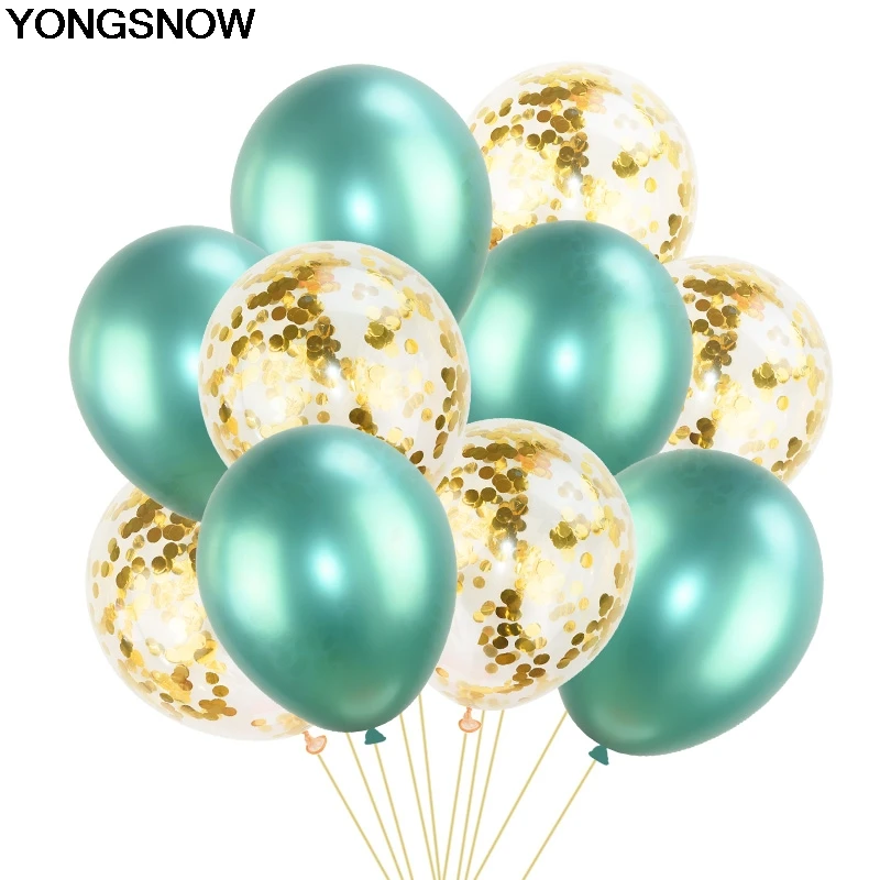 YONGSNOW 12 дюймов 10 шт./лот смешанный металлический воздушный шар латексный