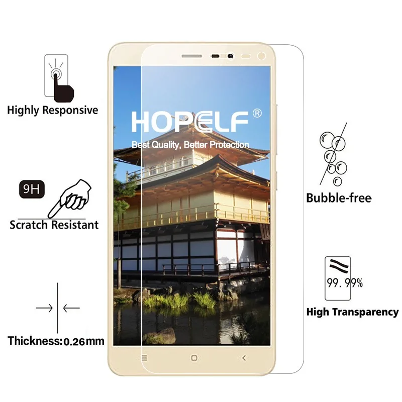 Закаленное стекло HOPELF для Xiaomi Redmi Note 3 Pro 2 шт. защитная пленка экрана телефона