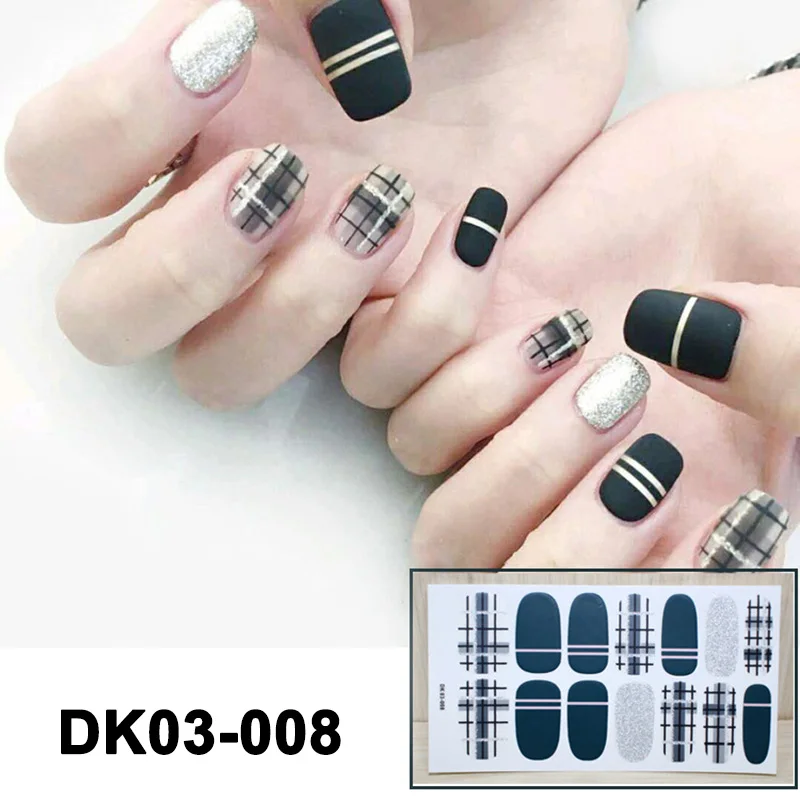 14 шт./лист матовые наклейки для ногтей водостойкие дизайна SK88|Стикеры и наклейки|
