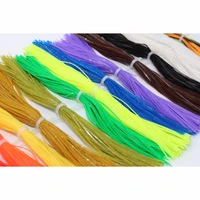 tigofly 16 bundles 13cm silicone skirts legs plain color pearl flake spinnerbait buzzbait squid rubber thread fly tying material
