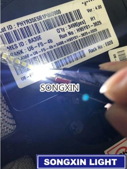 Оригинальные светодиодные лампы 1000 шт./лот 3528 2835 SMD 1 Вт лм холодный белый свет для