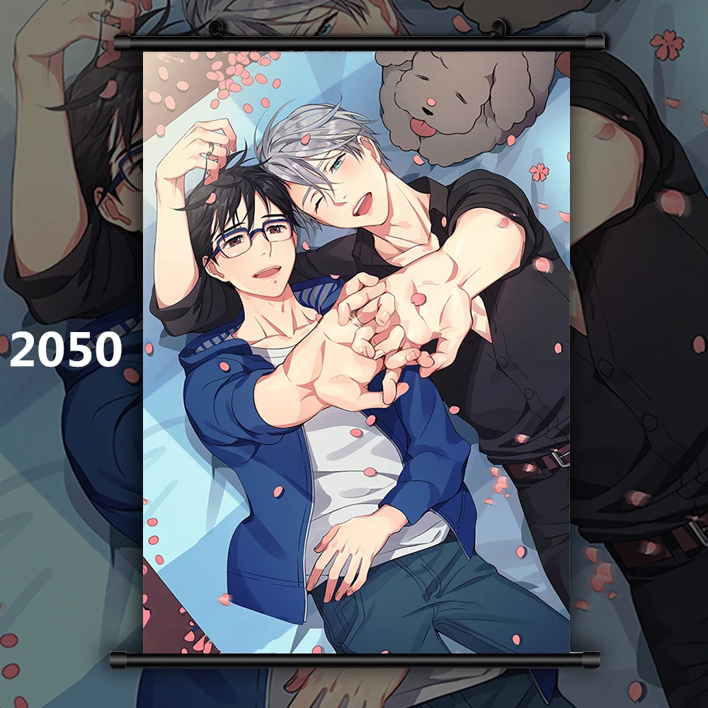 2050 Yuri On Ice Coupling Аниме Манга плакат свиток C - Цвет: 2050