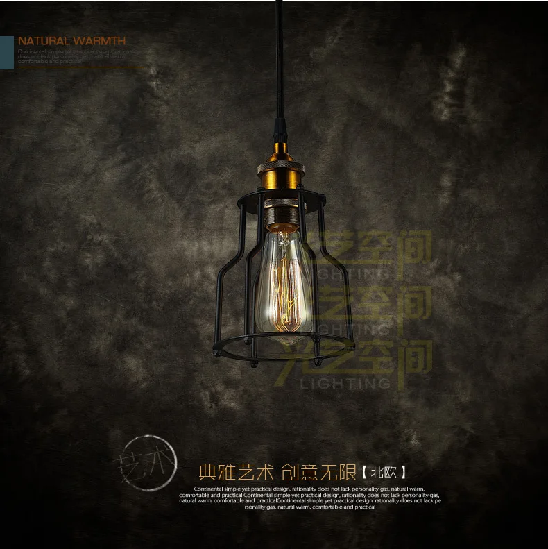 New Nordic American country single-head chandelier copper complex of ancient classical restaurant bar lamp creative p | Аксессуары для