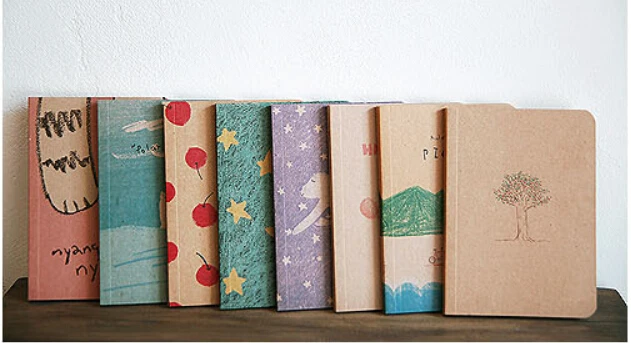 

Korean Stationery New vintage style pastel drawing notebook , crayon drawing Notebook / Cherry paper Notepad