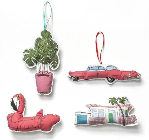 

Palm springs home ornamentChristmas ornaments home decoration Holiday Gifts DIY Cotton Pendant