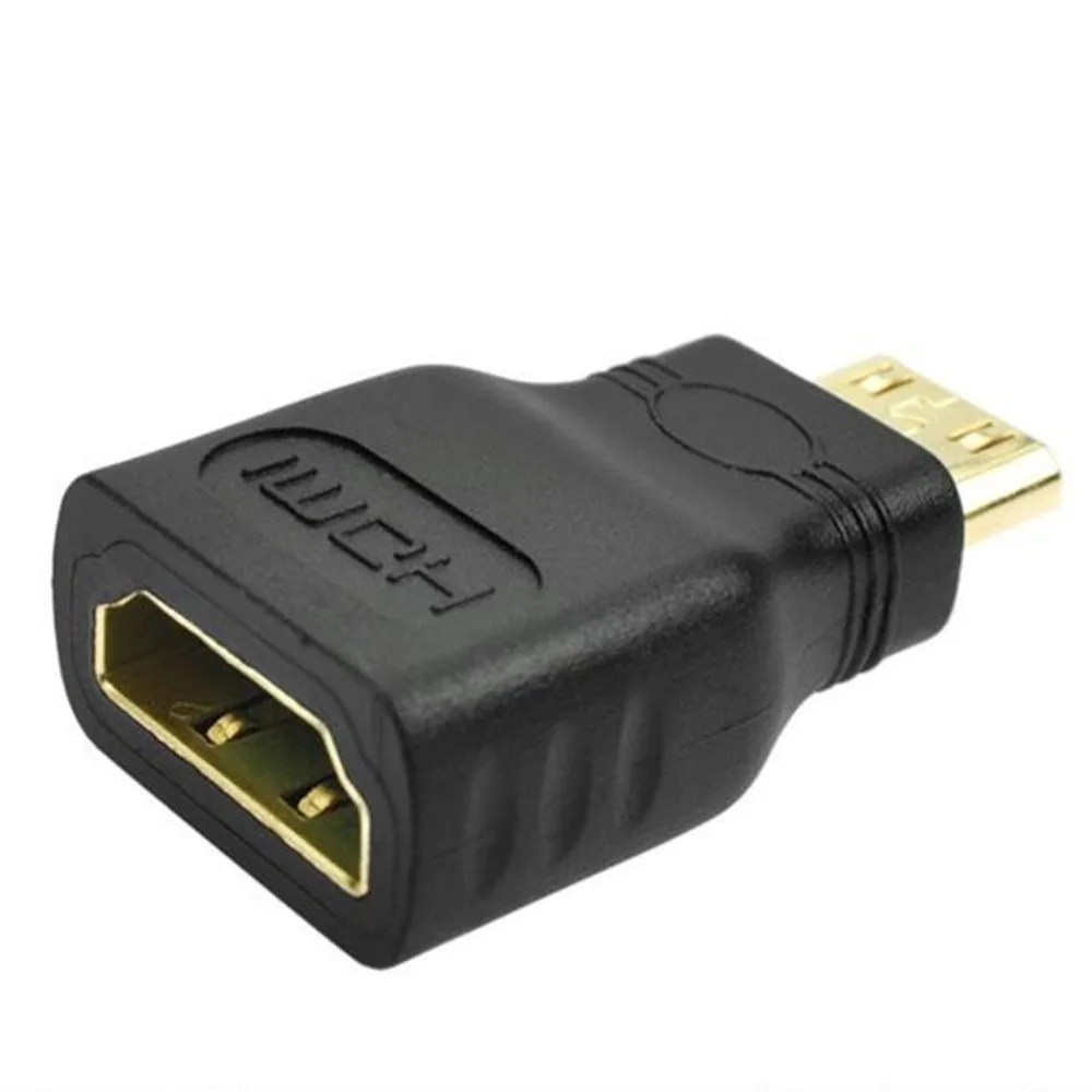 Позолоченный мини разъём HDMI папа Стандартный Женский удлинитель адаптер M F