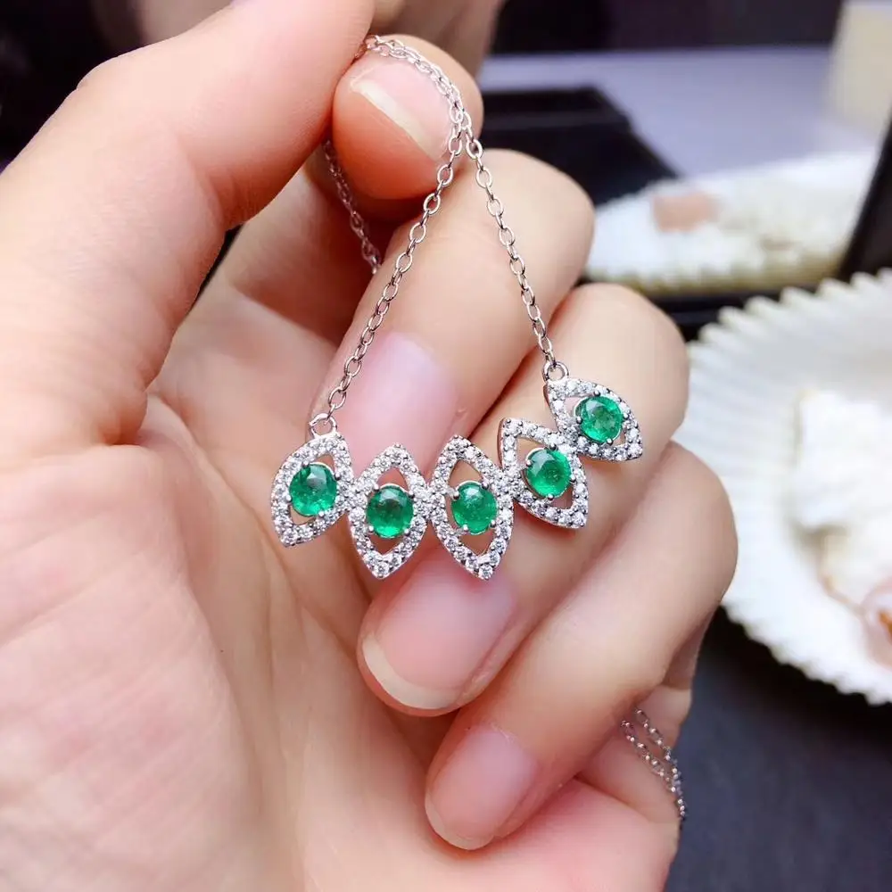 Ожерелье женское из серебра 925 пробы с драгоценными камнями подарок на день