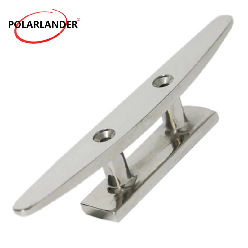 

Low Flat Cleat Deck Rope Tie 4" 316 Stainless Steel 2 Hole Hardware