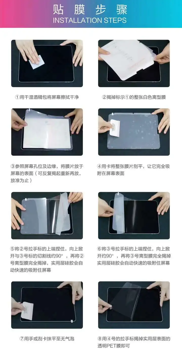 Мягкая Гидрогелевая Защитная пленка с полным покрытием для iPad 5 6 min 4 Air 12 9 (не