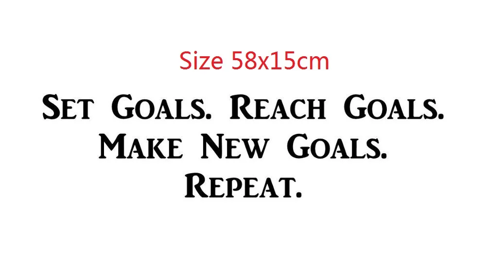 Goals Вдохновляющий никогда не отдает цитаты настенные наклейки текст виниловая Съемная стена художественные фрески детская комната спальня домашний декор - Цвет: Goals