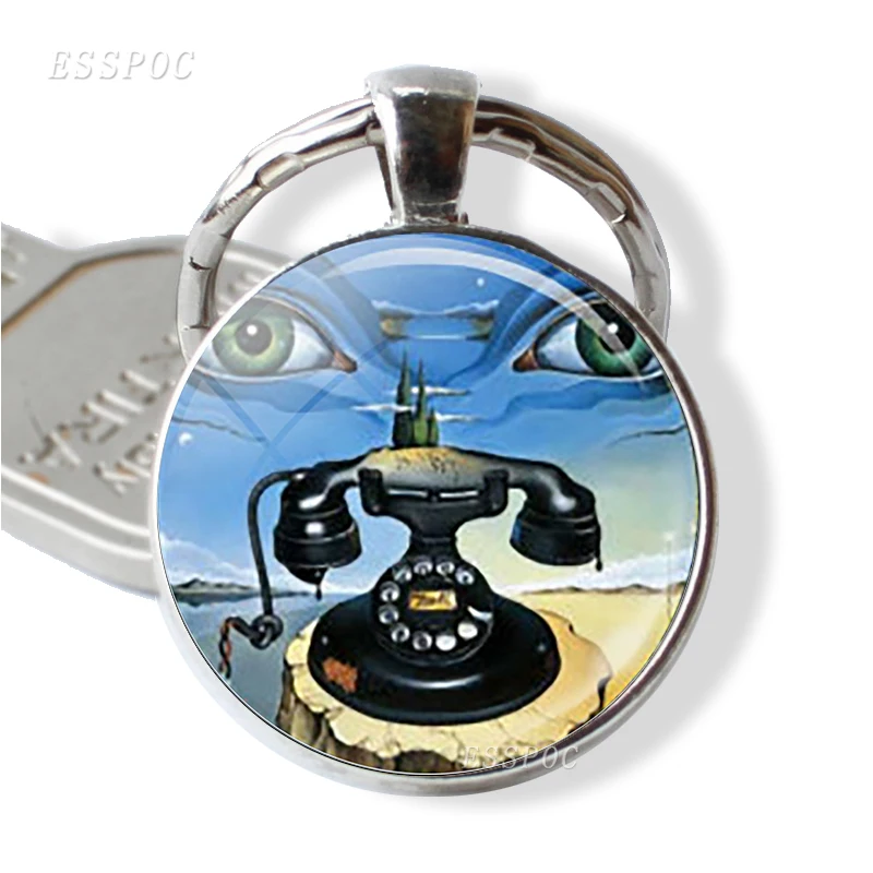 Упорство памяти картина брелок искусство ювелирные изделия Salvador Dali живопись время драгоценный камень металлический брелок подарки на день Святого Валентина