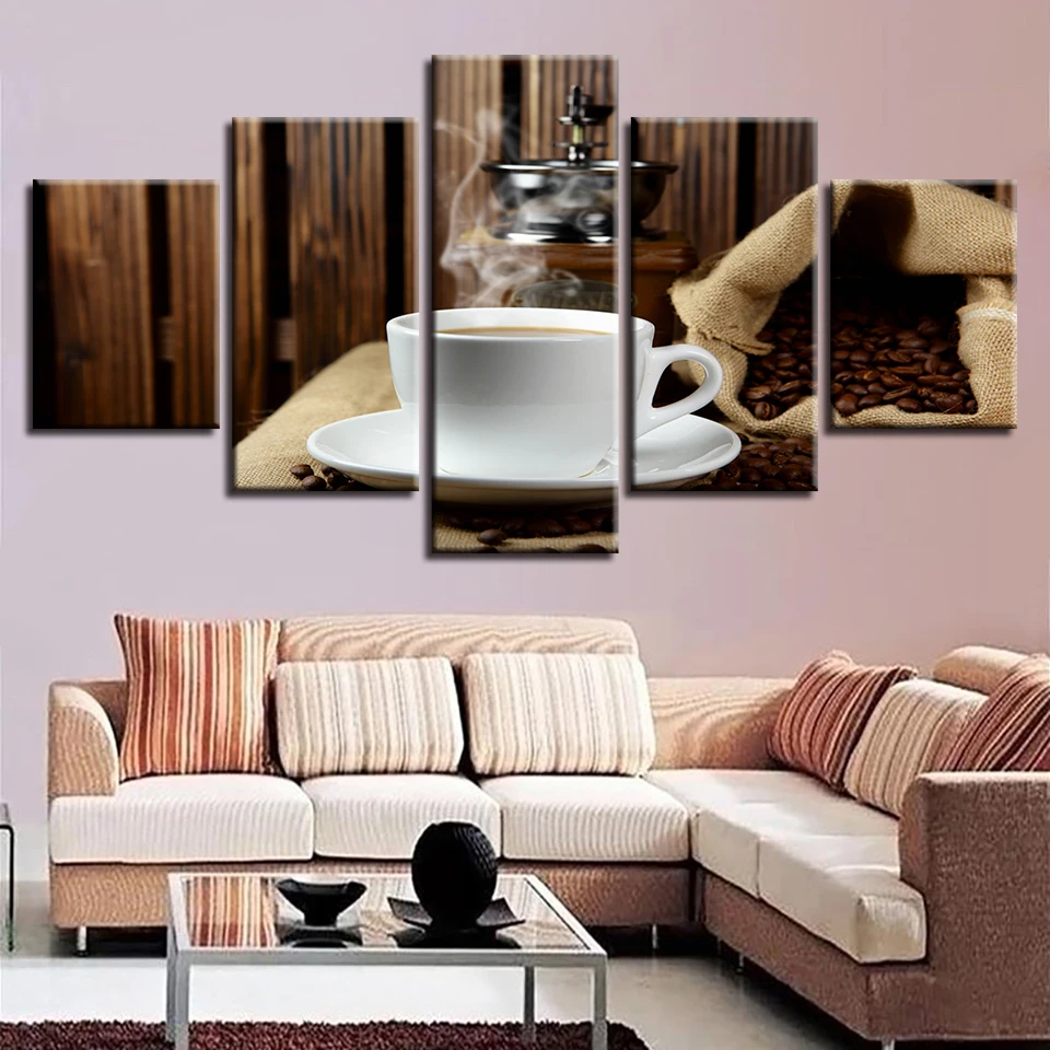 Фоторамка HD украшение для дома кафе 5 шт. кофе гостиной фотография настенная