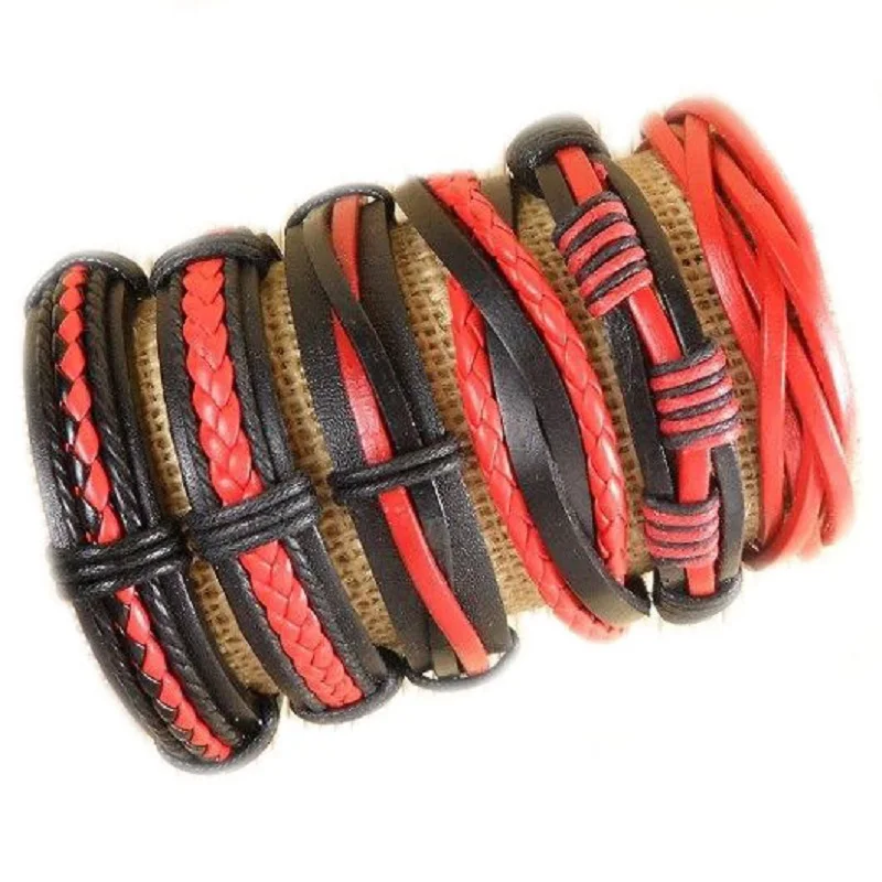 Женские браслеты из натуральной кожи 6 шт./лот S39|bracelet promotion|braceletbracelet cristal |