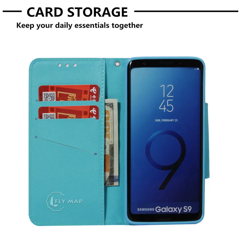 Кошелек большой чехол для Samsung Galaxy S9 9 S G960 G960F G960F/DS флип мобильного телефона SM