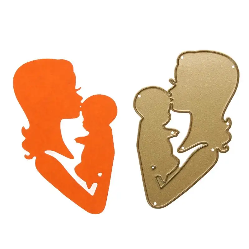 DIY скрап бронь фото украшение для альбома Dies Mother Kiss Baby металлический резак краски