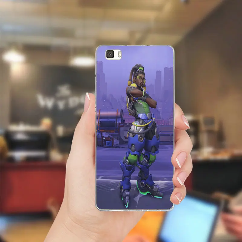 Игры Overwatchs герой OW Pharah Чехлы ТПУ телефон для huawei P8 P9 P10 Lite Коврики 10 Pro Y3 Y5 Y6 II Y7 Honor 6X