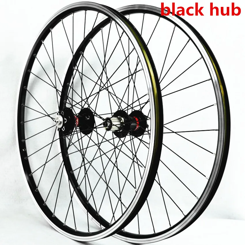 black hub 26inch Novatec 041/042 MTB горный велосипед передний 2rear4 уплотнительный подшипник ступицы барабаны V/Дисковые тормоза колеса набор колес 7-11 скорость кассеты - Цвет: black hub 26inch